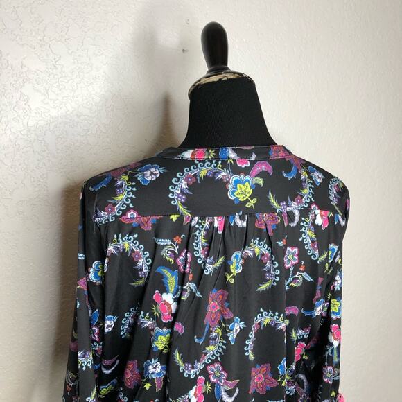 Tracy Negoshian Tiana Black Paisley floral shift dress size Medium NWT - Picture 14 of 16